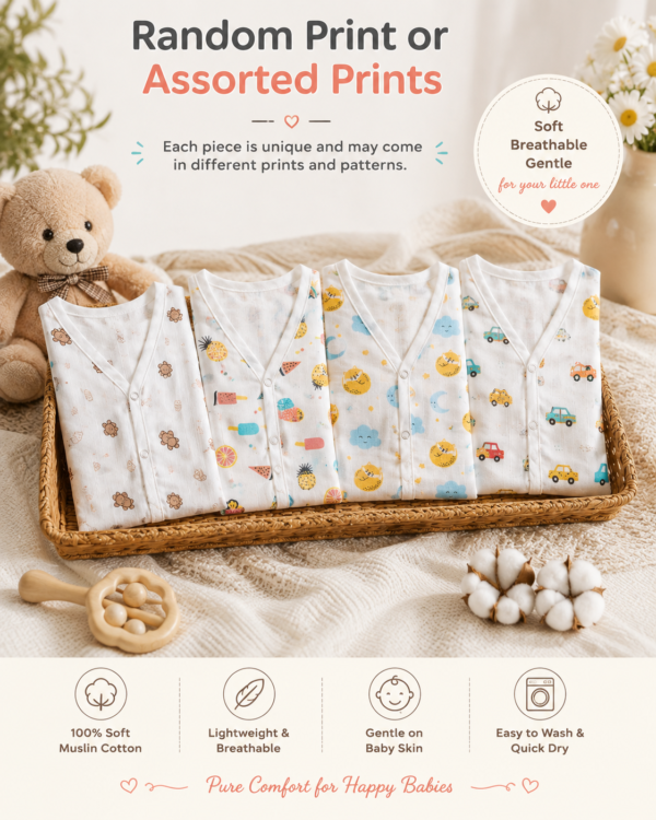 Organic Muslin Jhabla & Nappy Set
