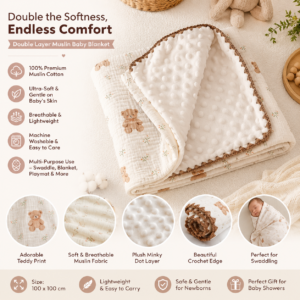 Baby Blanket | Baby Wrap Fluffy Receiving Blanket - Image 14