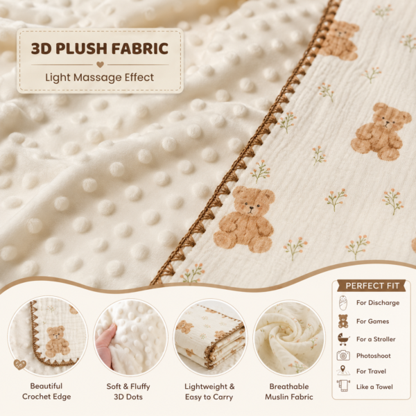 Baby Blanket | Baby Wrap Fluffy Receiving Blanket