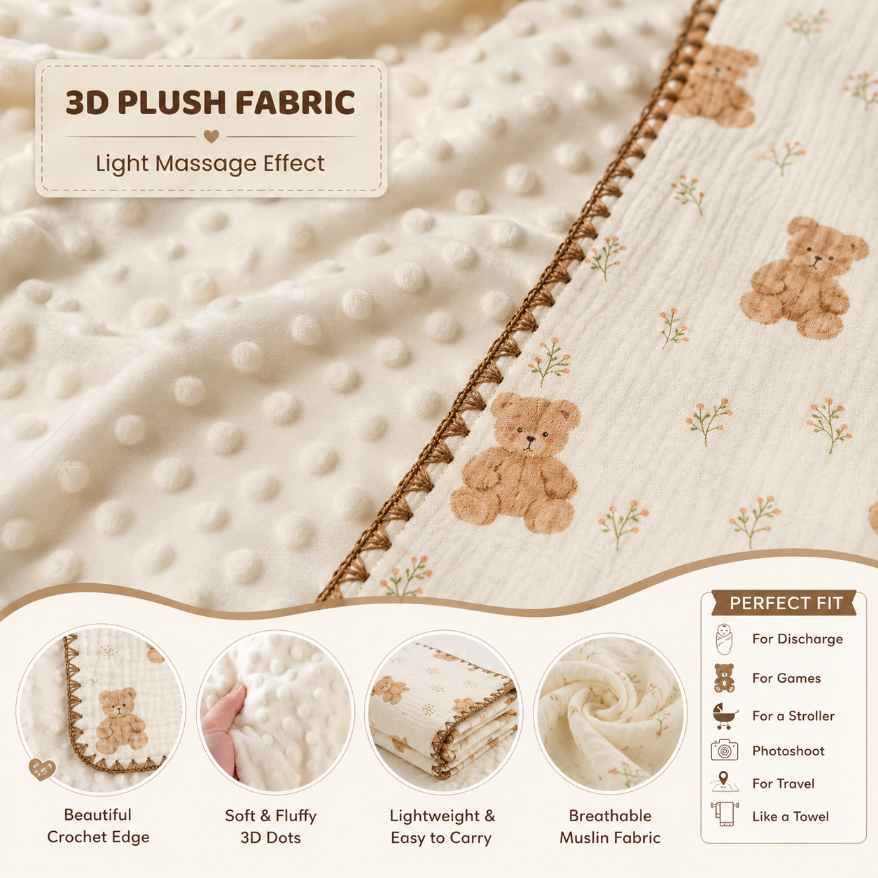Baby Blanket | Baby Wrap Fluffy Receiving Blanket - Image 15