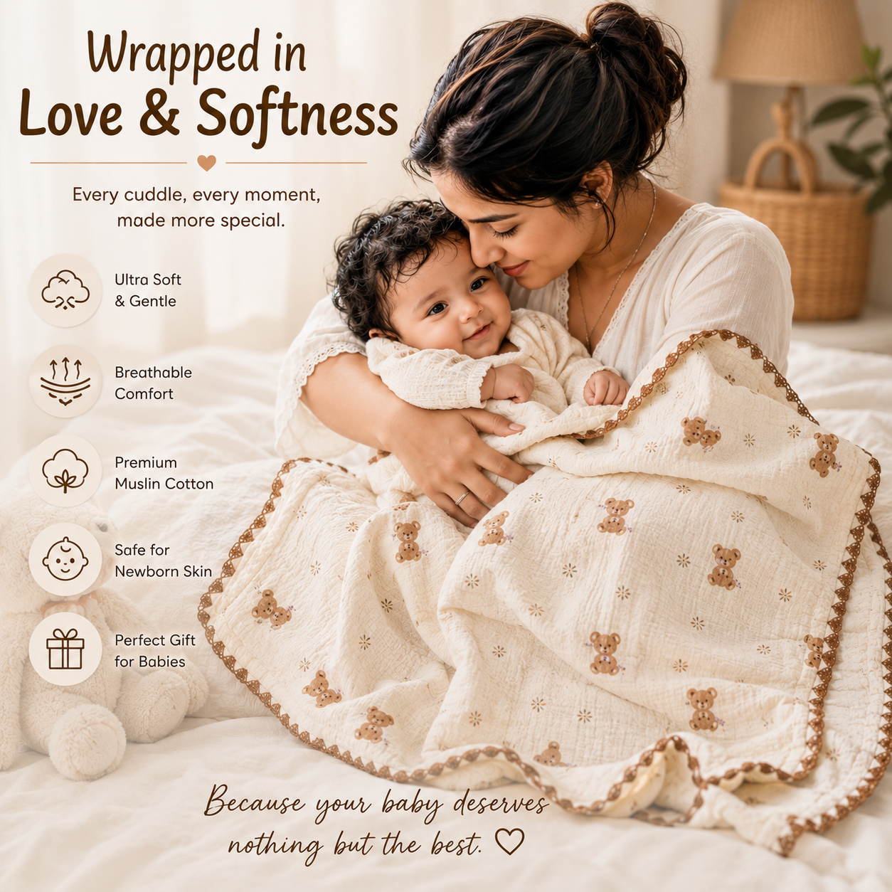 Baby Blanket | Baby Wrap Fluffy Receiving Blanket - Image 18