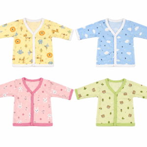 Baby Full Sleeves Hosiery cotton Jhabla vest-6–9 Months - Image 2