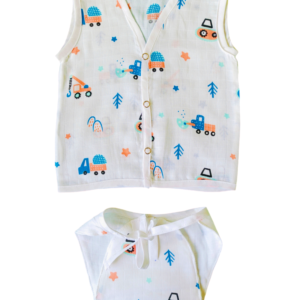 Organic Muslin Jhabla & Nappy Set
