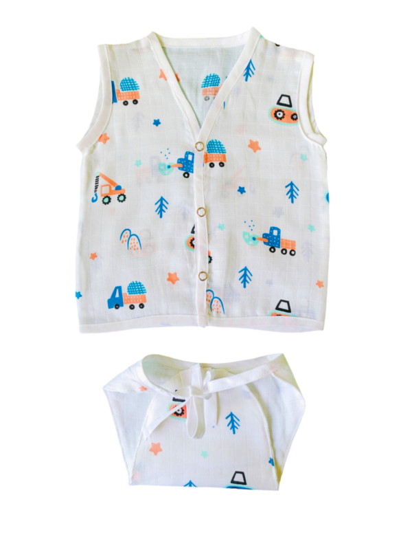 Organic Muslin Jhabla & Nappy Set