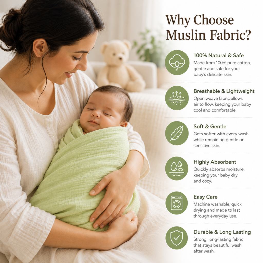 KitMik Double Layer Crinkled  Muslin Baby Swaddle Set, Baby Towel, Size-105cm x 105 cm, 0-18 Month+, Light weight Swaddle Wrap for New Born, Pack of 2,Yellow and White